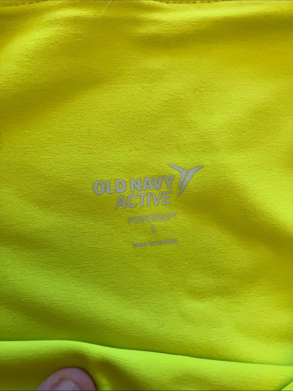 Old Navy Neon Yellow High-Waist Bike Shorts - Picture 2 of 4